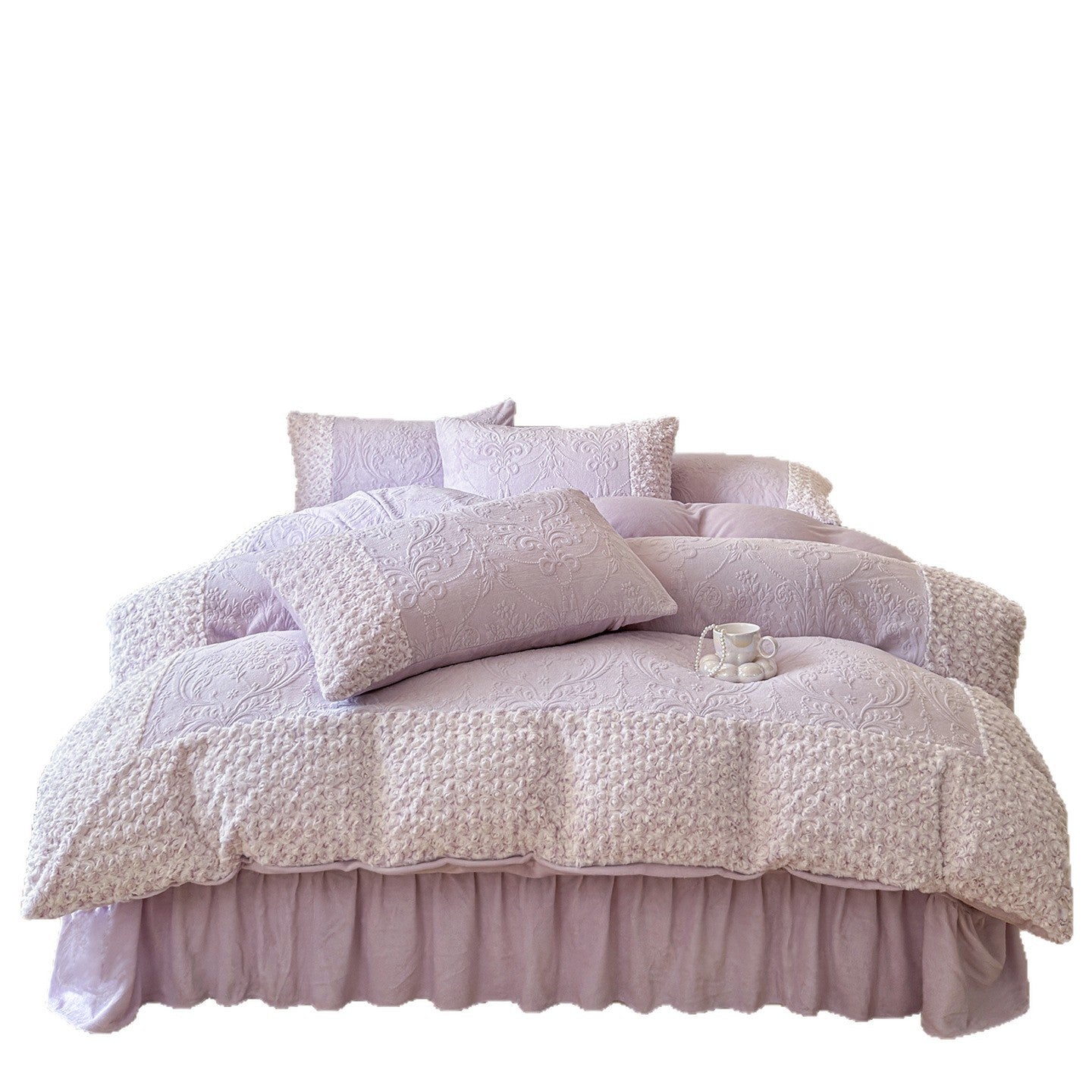 Carved milk velvet bedding