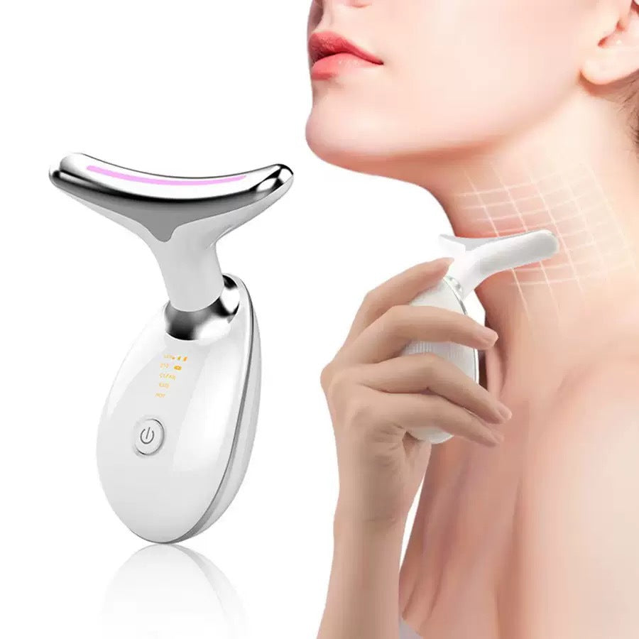 Three-Color Seven-Color Neck Care Massager, Facial Lifting and Firming Beauty Instrument, Neck Beauty Instrument