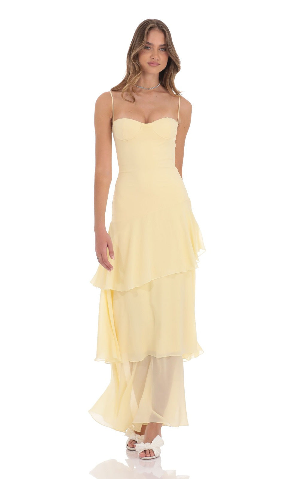 Womens Backless Lace-up Evening Dress