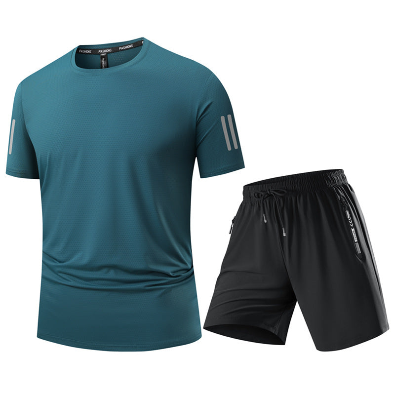 Ice silk fabric Casual short-sleeve