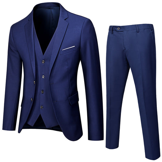 Men's Three-Piece Slim Fit Suit