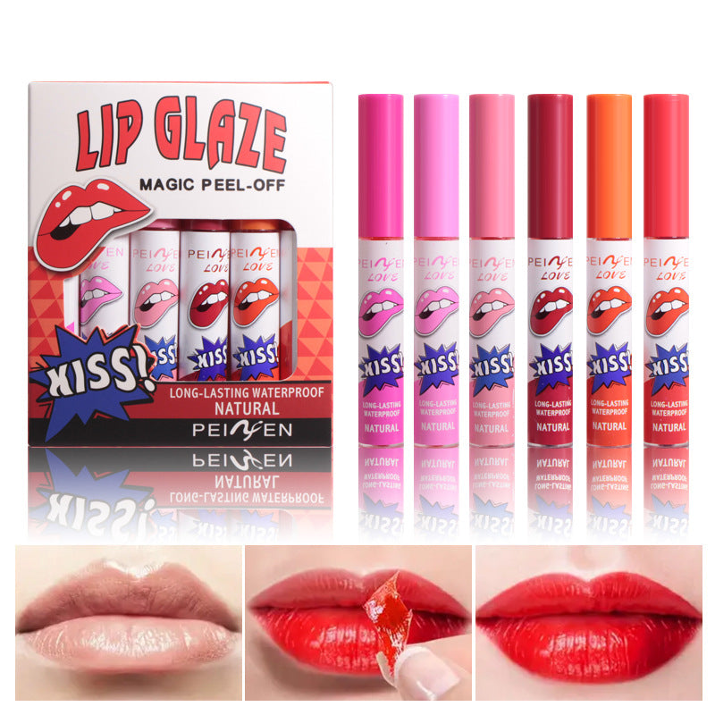 Waterproof and easy-to-color pearl lip gloss
