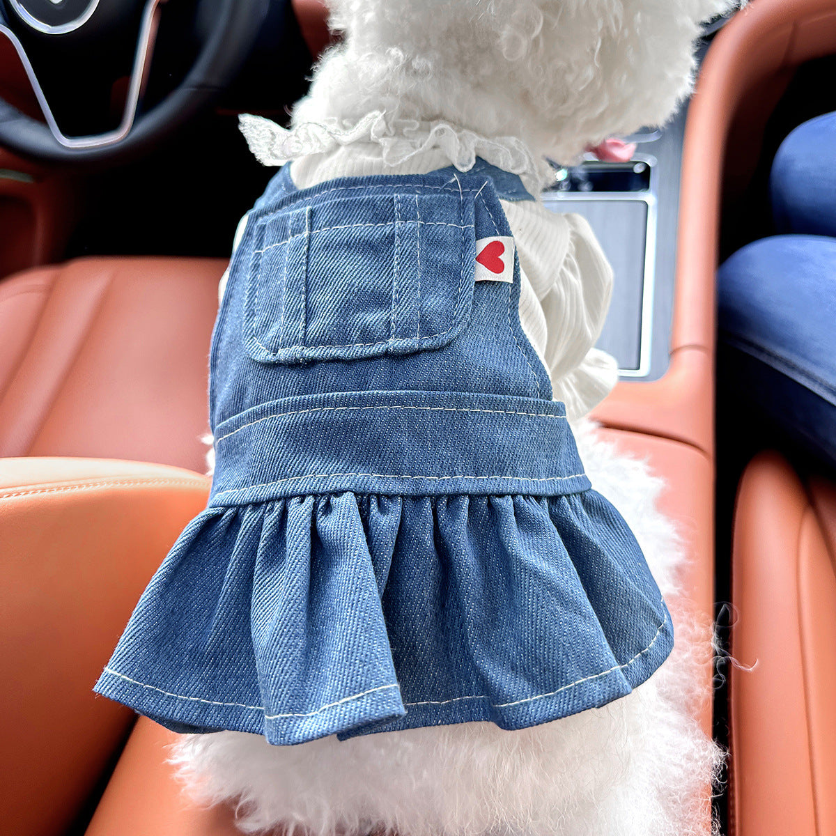 Pet Denim Skirt for Small Dogs