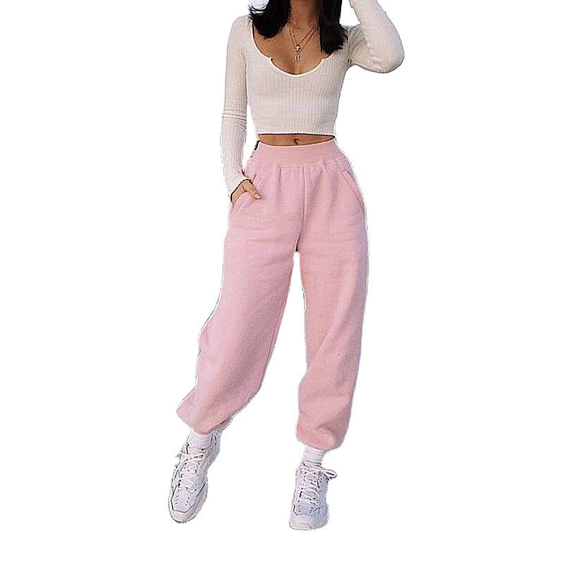 Pantalones de mujer de tiro alto