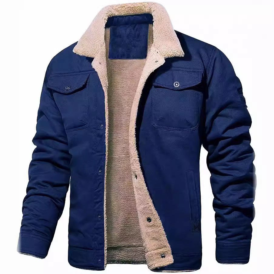 Fleece-lined cotton jacket outerwear