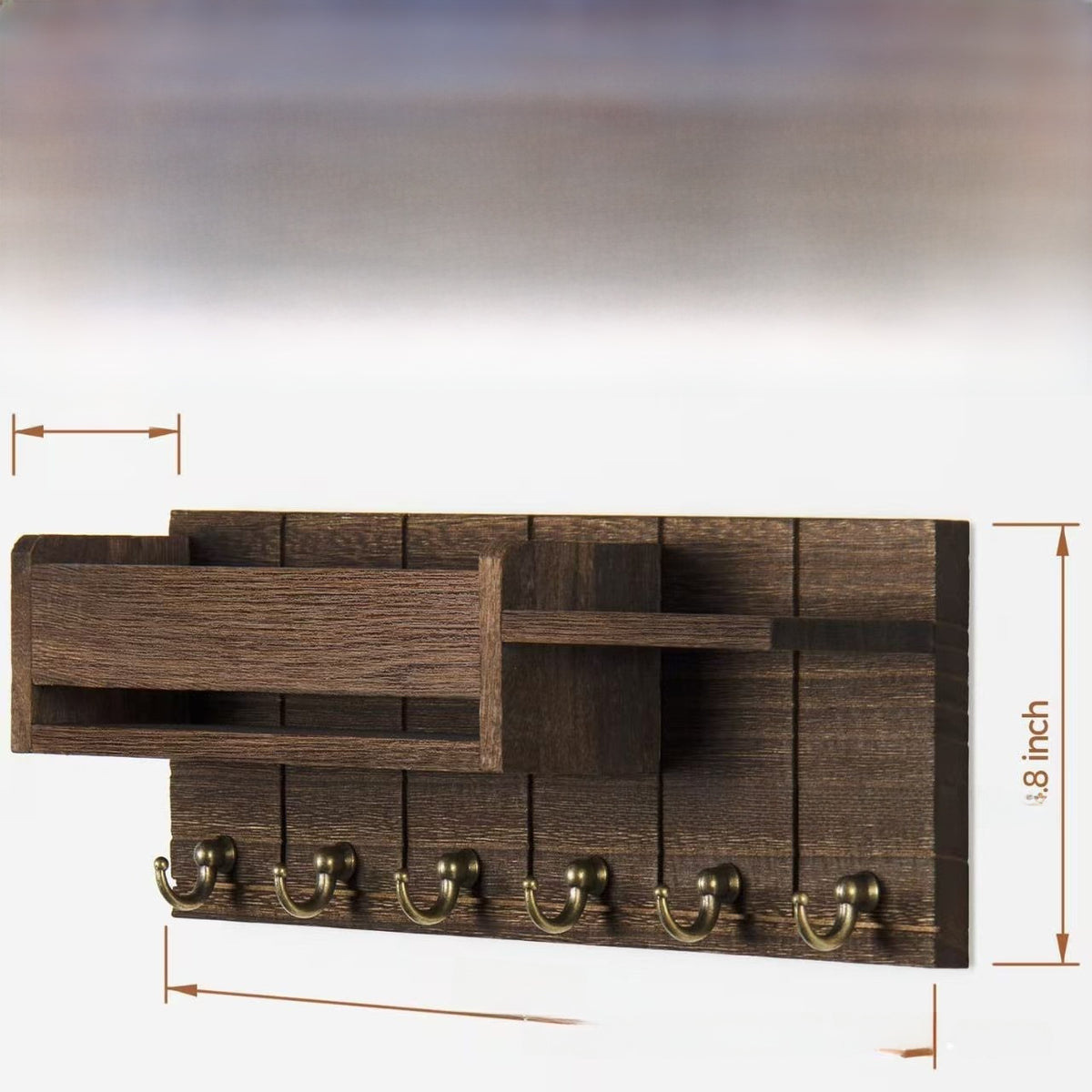Wall-mounted key rack