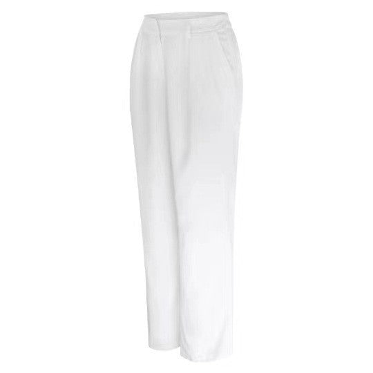 Pantalones anchos de cintura alta para mujer