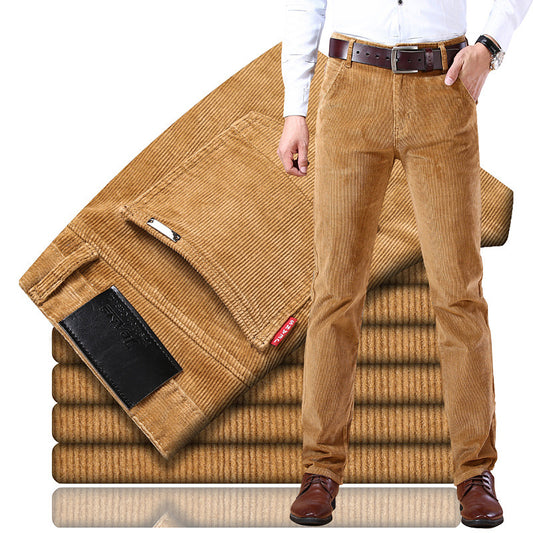 Slim Straight Fit Corduroy Pants