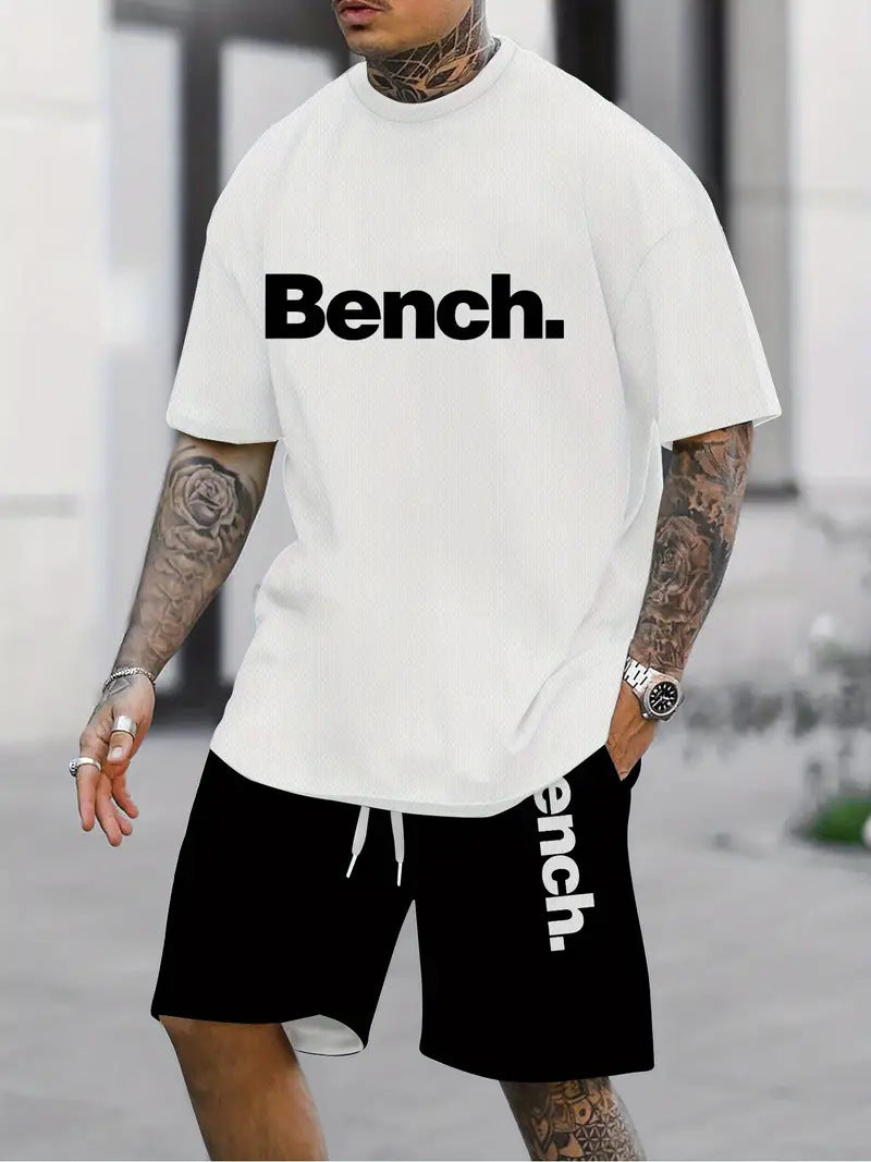 Men's Casual Short Sleeve Letter Print T-Shirt