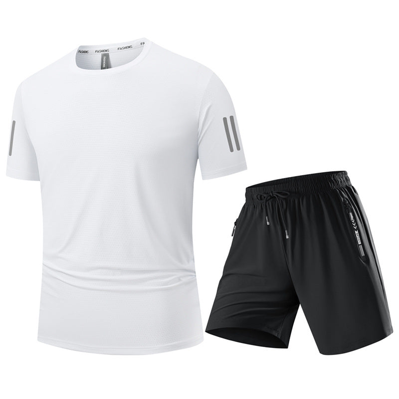 Ice silk fabric Casual short-sleeve