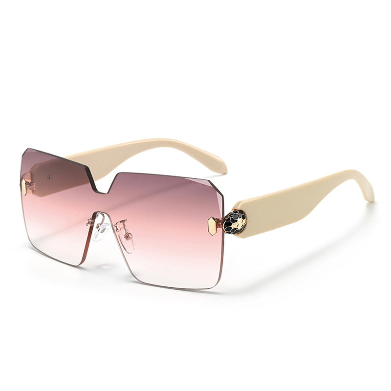 Unisex Rimless Cut Edge Snake Head Sunglasses