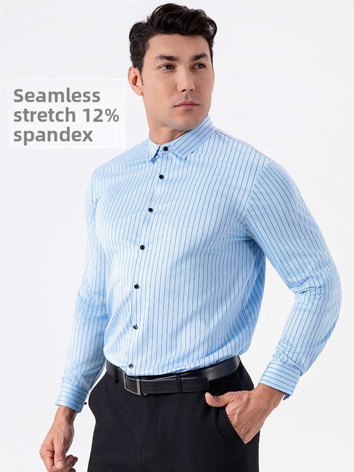 Four-way stretch  Men's Striped Shirt