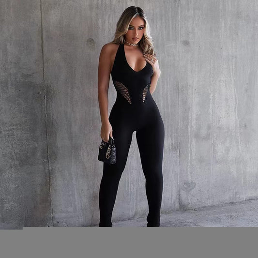 Women's Sleeveless High Waist Yoga Jumpsuit