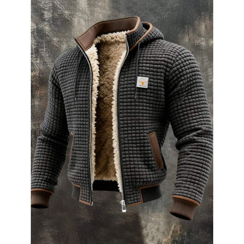 Plaid hooded sweater