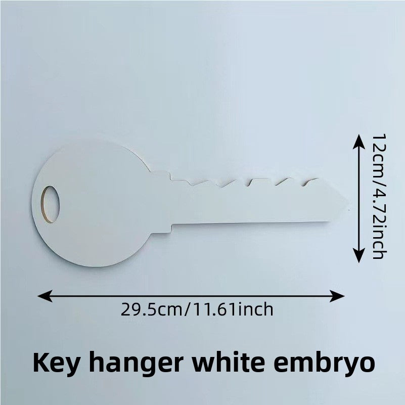 Wooden Key Shaped Wall Hook Organizer