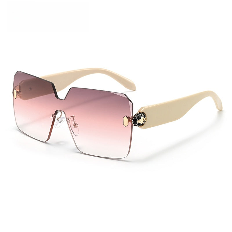Unisex Rimless Cut Edge Snake Head Sunglasses