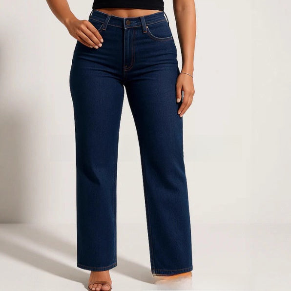 Vaqueros vintage ajustados para mujer 