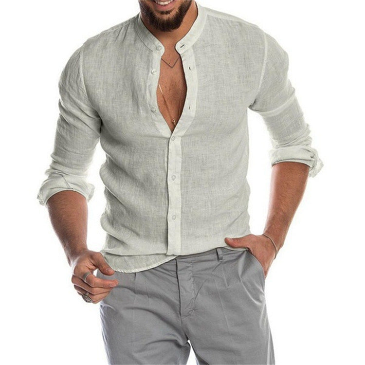 Men's Linen Long Sleeve Shirt