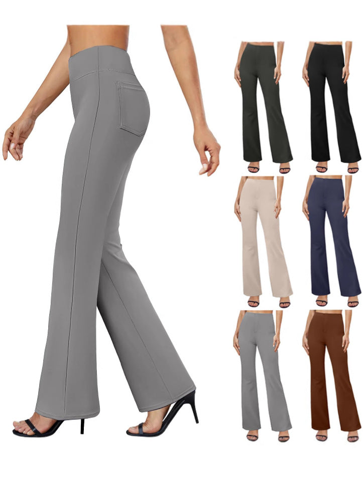 Pantalones deportivos de pierna ancha para mujer 