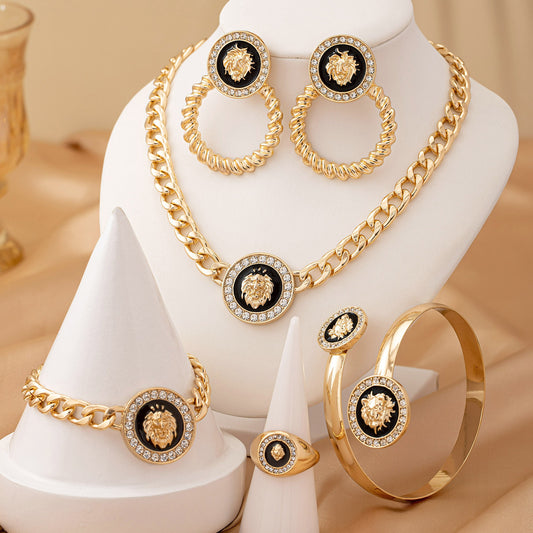 Lion Head Jewelry Set
