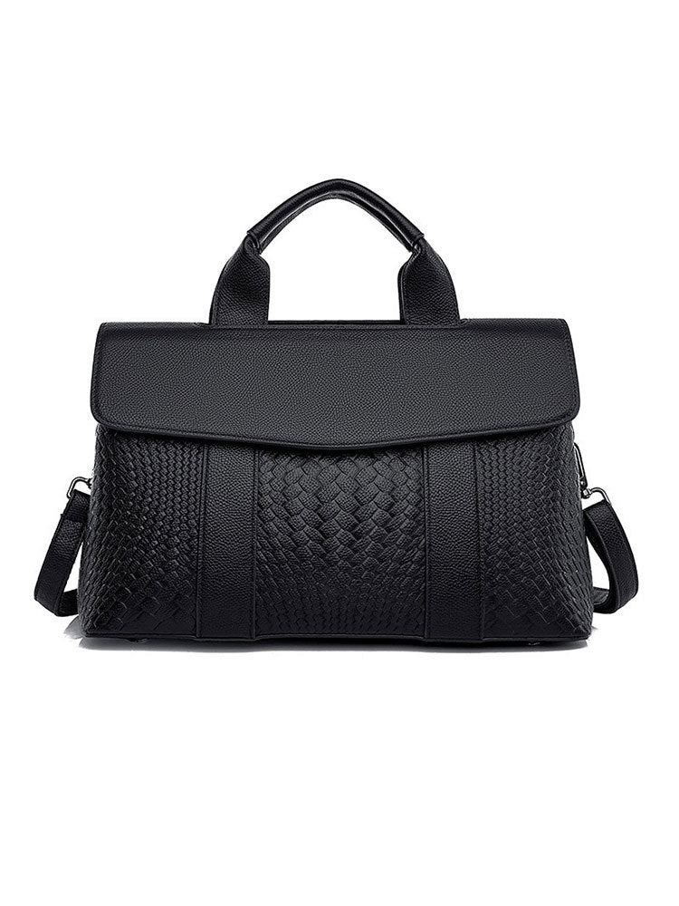 Womens Woven Tote Bag for Work and Commute