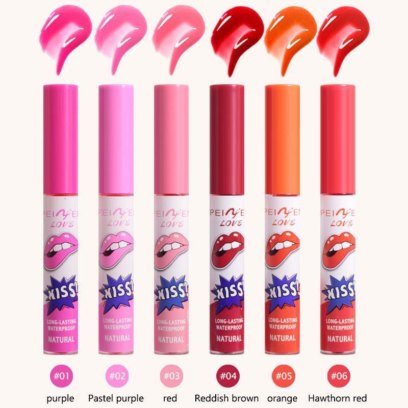 Waterproof and easy-to-color pearl lip gloss