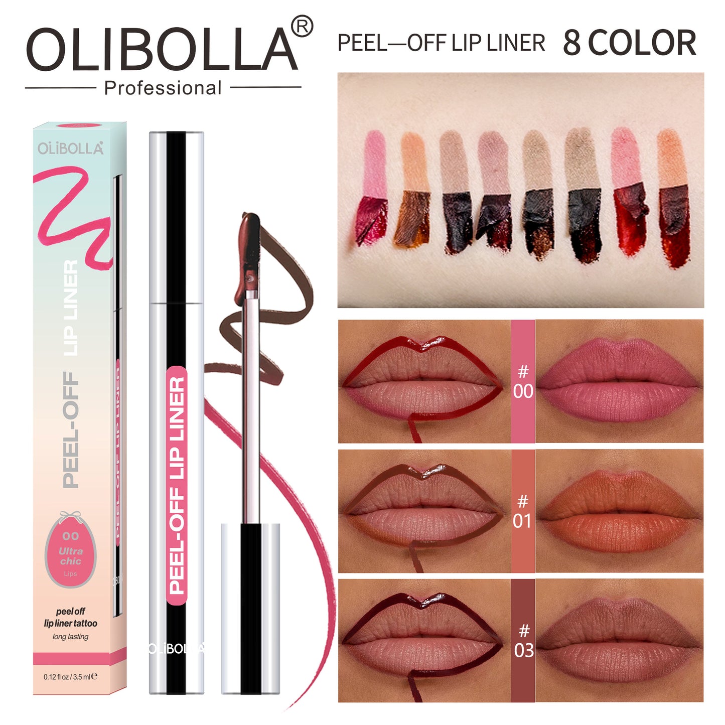 Peel-Off Lip Liner Moisturizing Long-Lasting