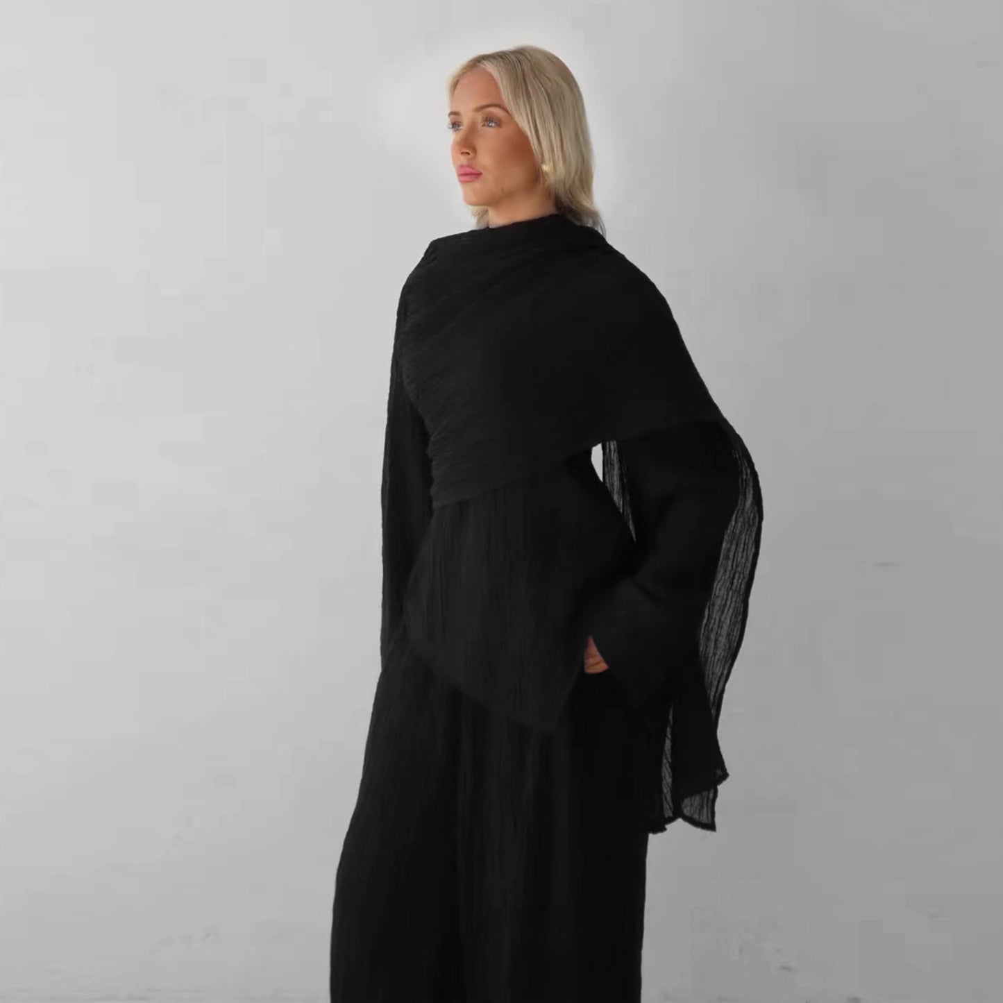 Women's Buttoned Cardigan and Pants Set
