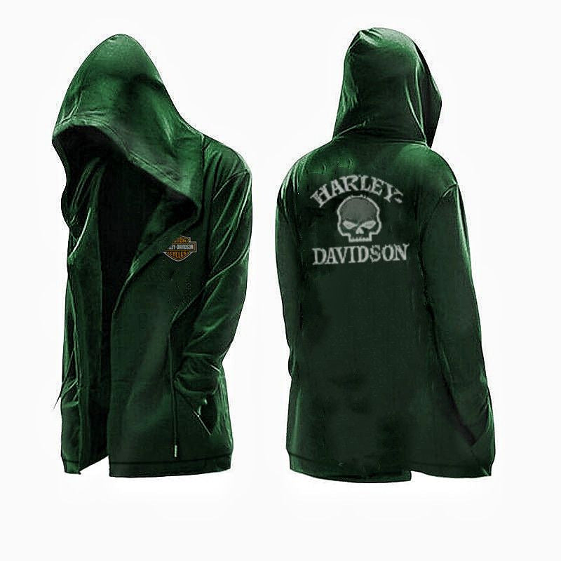 Loose hooded sweatshirt jacket