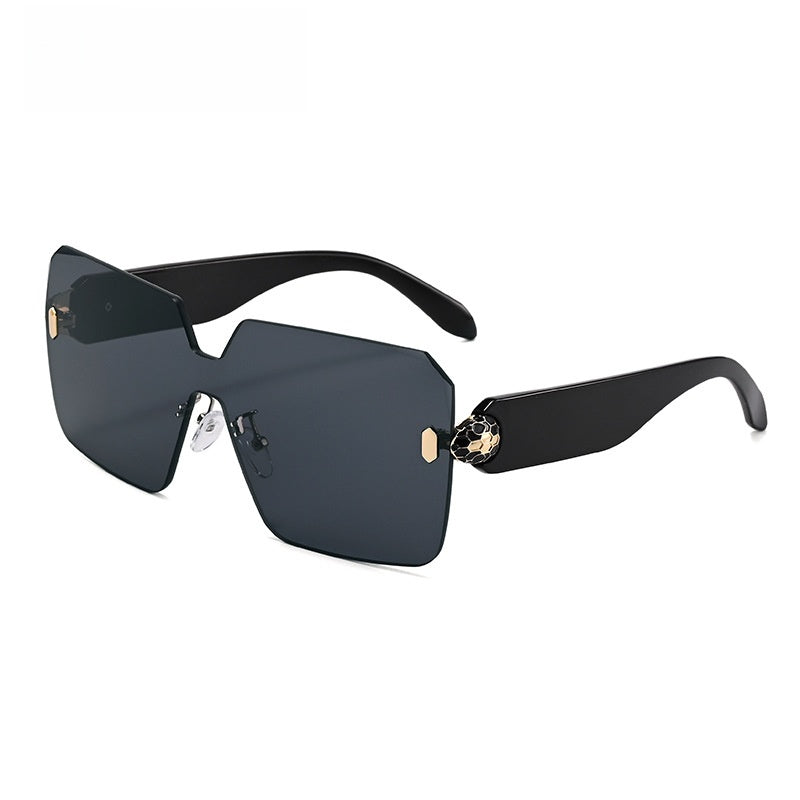 Unisex Rimless Cut Edge Snake Head Sunglasses