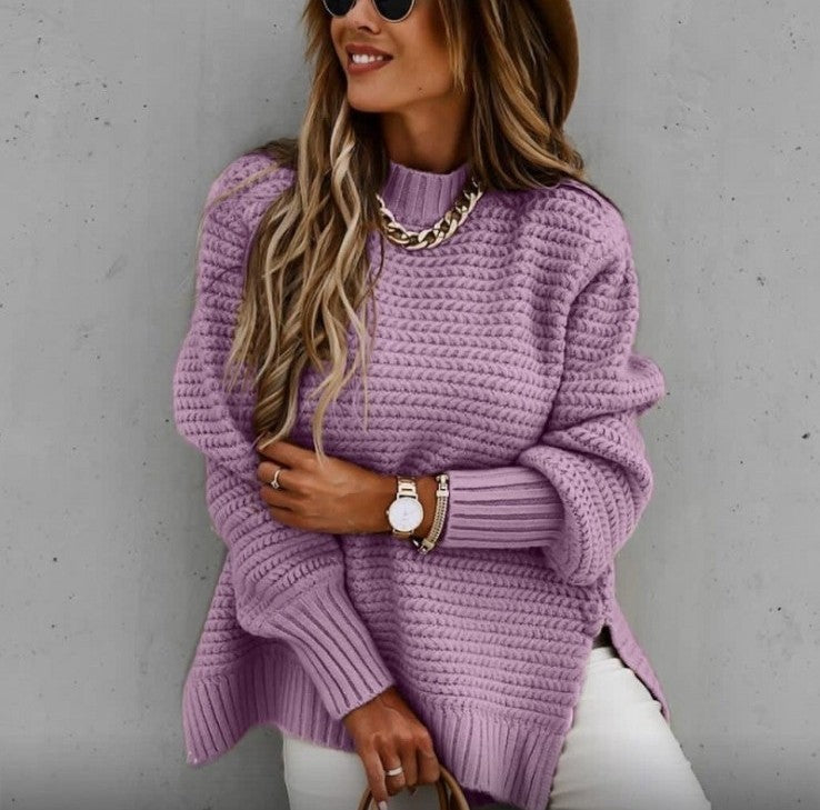 Loose Long-Sleeved Pullover Knitted Sweater