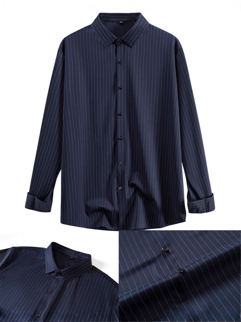 Four-way stretch  Men's Striped Shirt