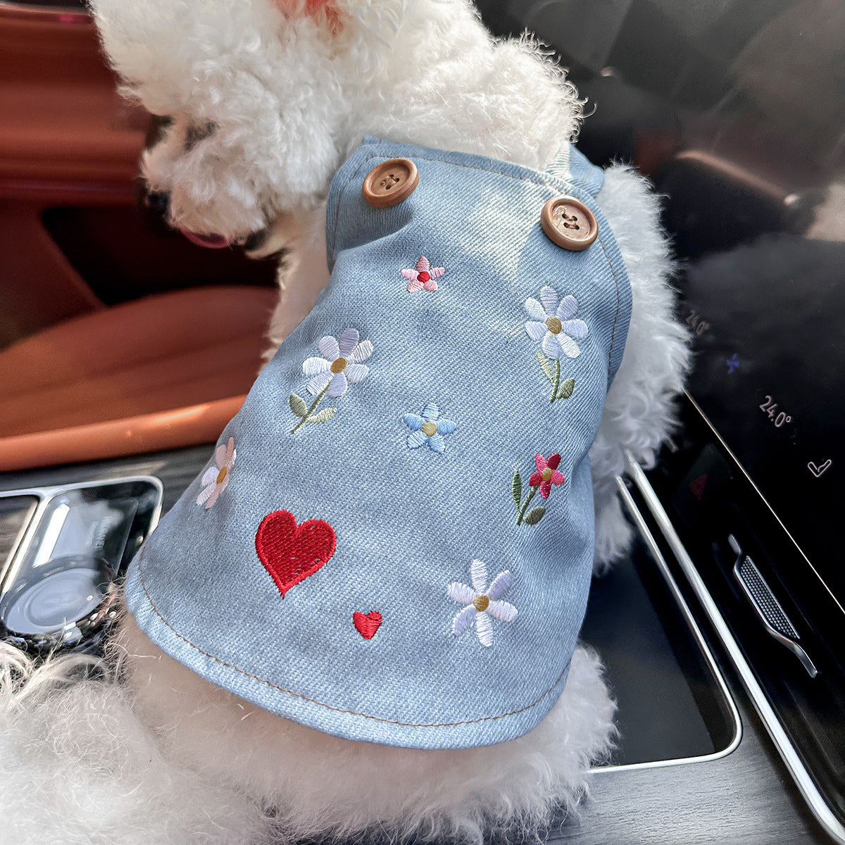 Pet Denim Skirt for Small Dogs
