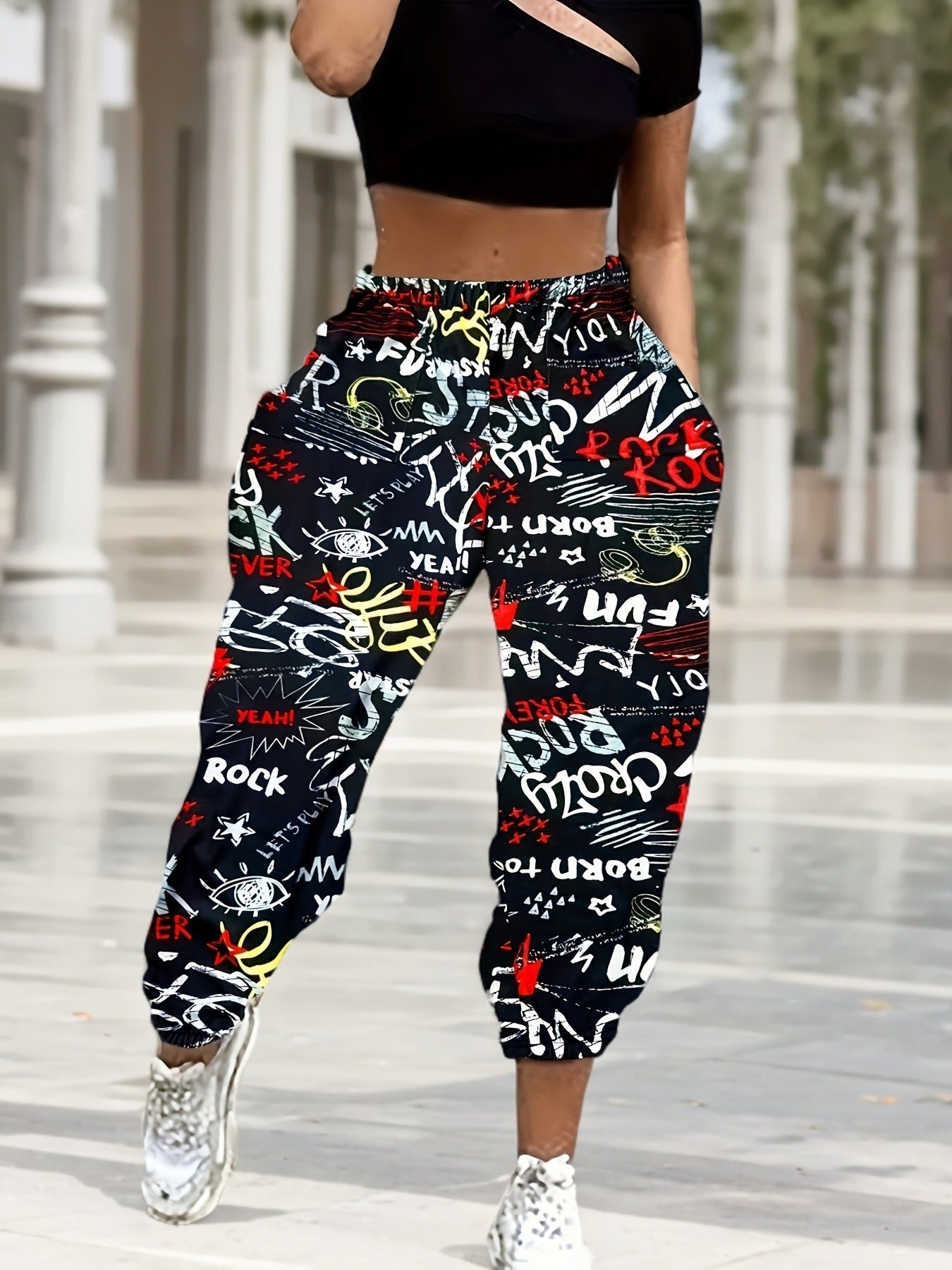 Pantalones casuales transpirables y holgados para mujer. 