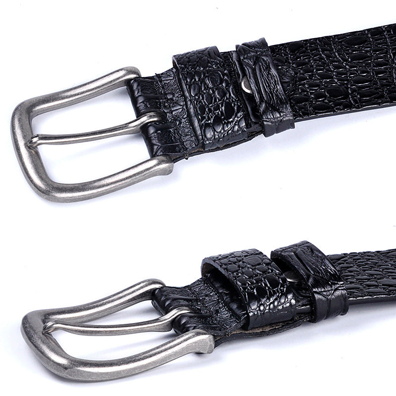 Men's Genuine Leather Crocodile Pattern Belt