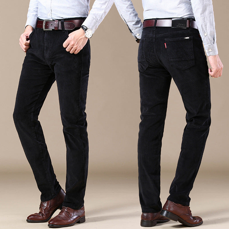 Slim Straight Fit Corduroy Pants