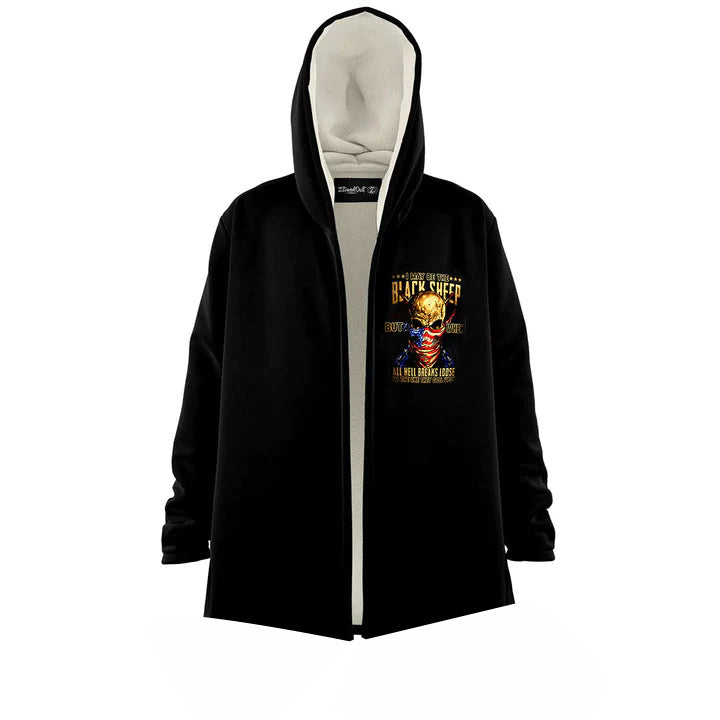 Loose hooded sweatshirt jacket