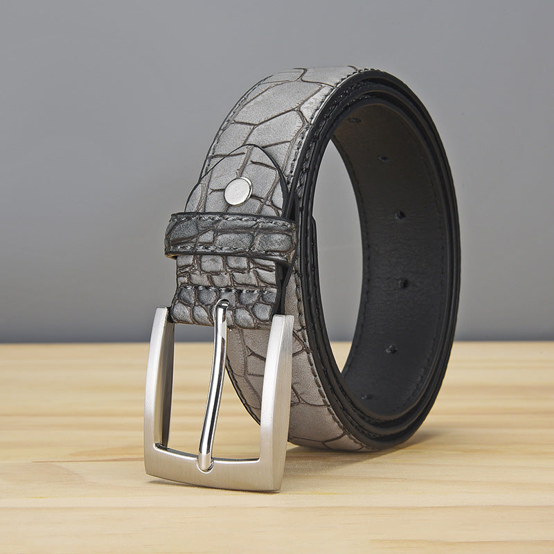 Mens Pu Leather Buckle Belt