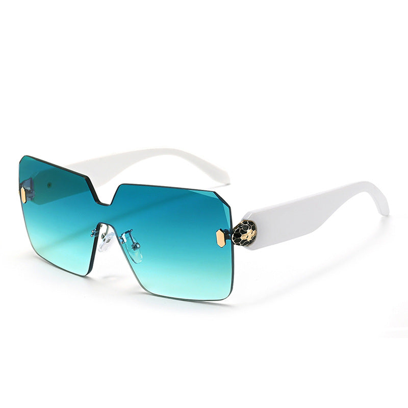 Unisex Rimless Cut Edge Snake Head Sunglasses