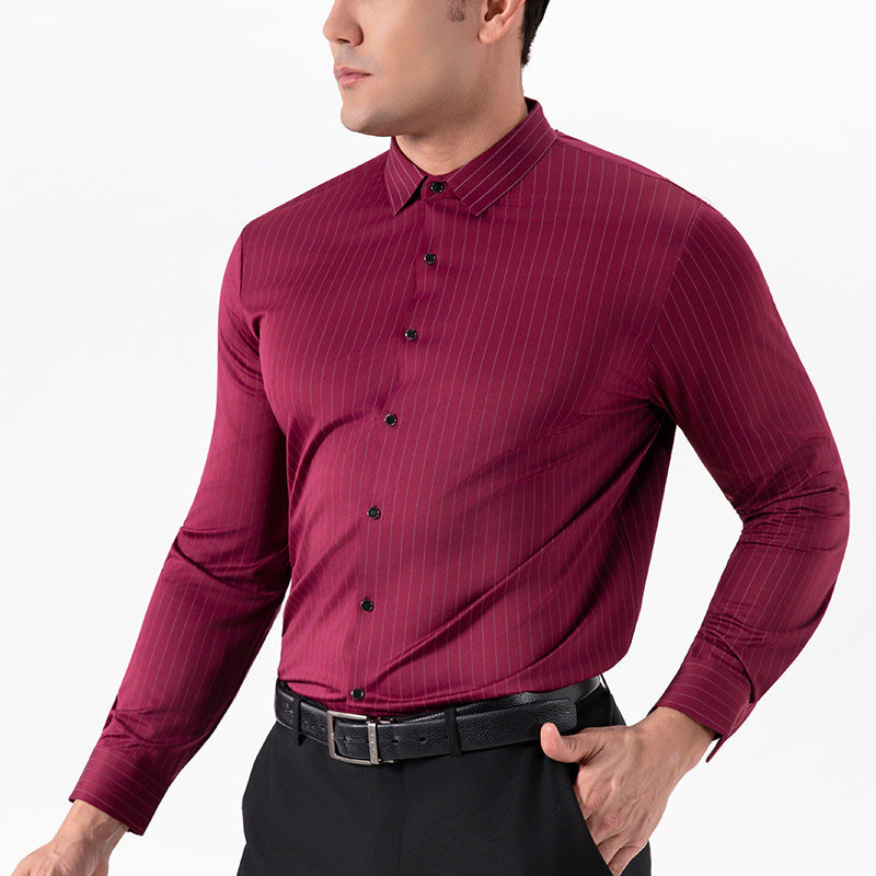 Four-way stretch  Men's Striped Shirt