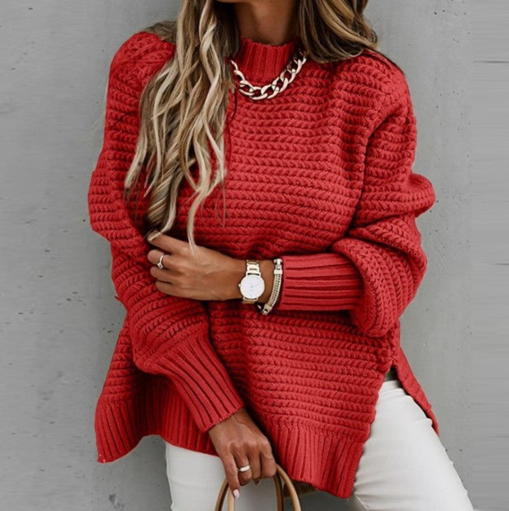 Loose Long-Sleeved Pullover Knitted Sweater