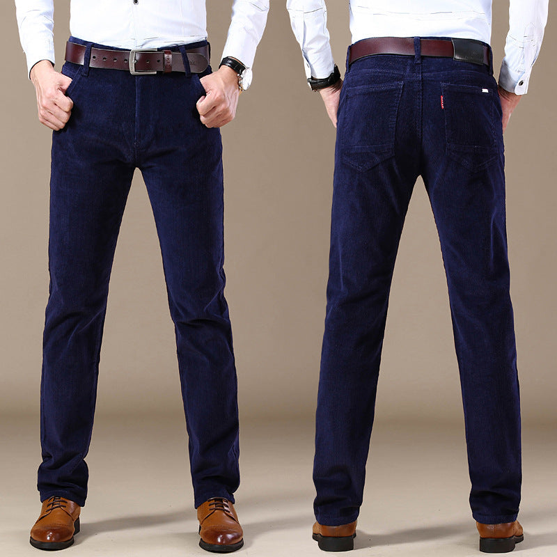 Slim Straight Fit Corduroy Pants