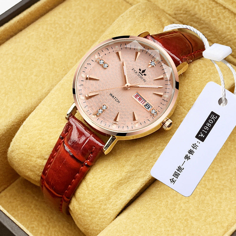 Quartz Movement Women's Glow-in-dark Watch