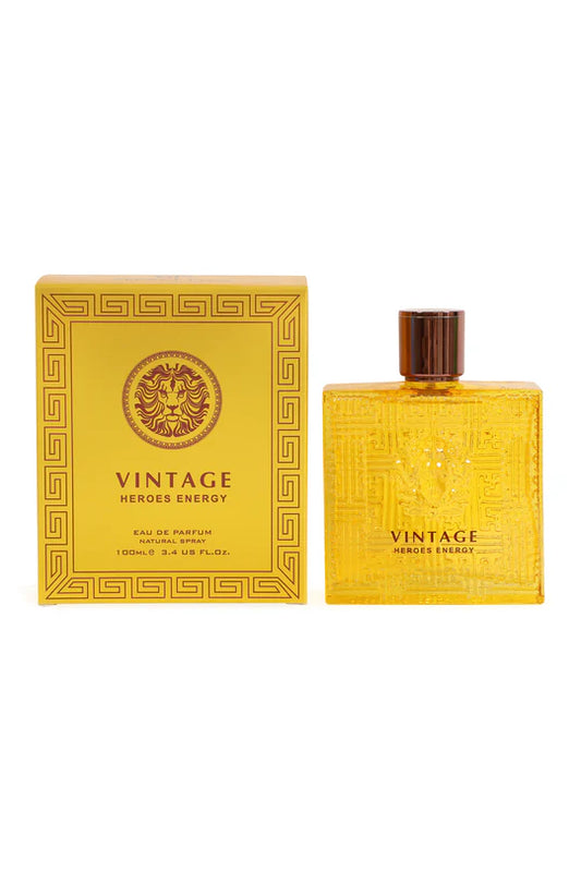 VINTAGE HEROES ENERGY SPRAY PERFUME EAU DE PARFUM FOR MEN - 3.4FL.OZ.