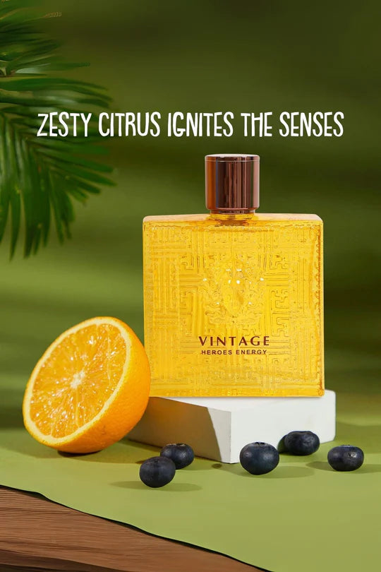 VINTAGE HEROES ENERGY SPRAY PERFUME EAU DE PARFUM FOR MEN - 3.4FL.OZ.