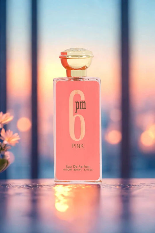 6 PM PINK SPRAY PERFUME EAU DE PARFUM FOR WOMEN - 3.4FL.OZ.
