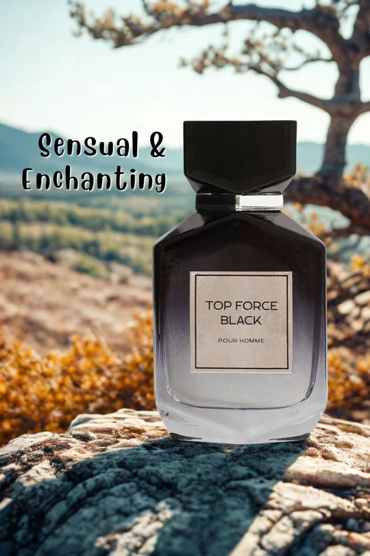 TOP FORCE BLACK COLOGNE SPRAY PERFUME EAU DE PARFUM FOR MEN -3.4FL.OZ.