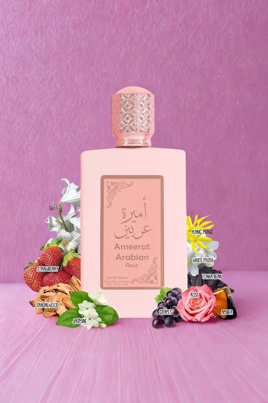 AMEERAT ARABIAN ROSE SPRAY PERFUME EAU DE PARFUM FOR WOMEN - 3.4FL.OZ.