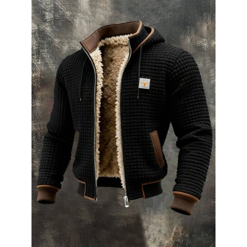 Plaid hooded sweater