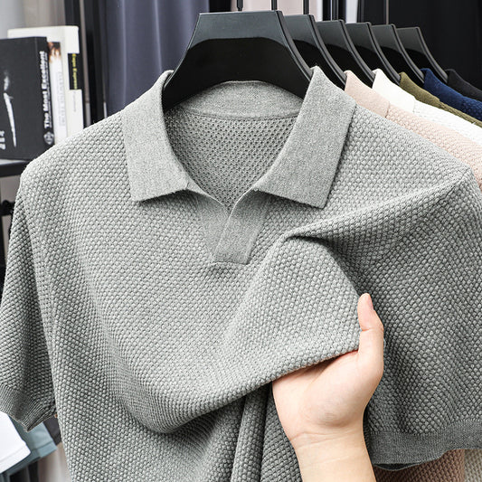 Pure Cotton Knitted Polo Shirt